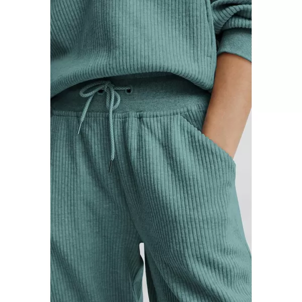 PRETTYGARDEN Womens 2 Piece Sweatsuits Set Long Sleeve Half Zip Pullover Sweatshirt Joggers Sweatpants Fall Outfits TracksuitFruit Green