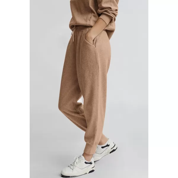 PRETTYGARDEN Womens 2 Piece Sweatsuits Set Long Sleeve Half Zip Pullover Sweatshirt Joggers Sweatpants Fall Outfits TracksuitKhaki