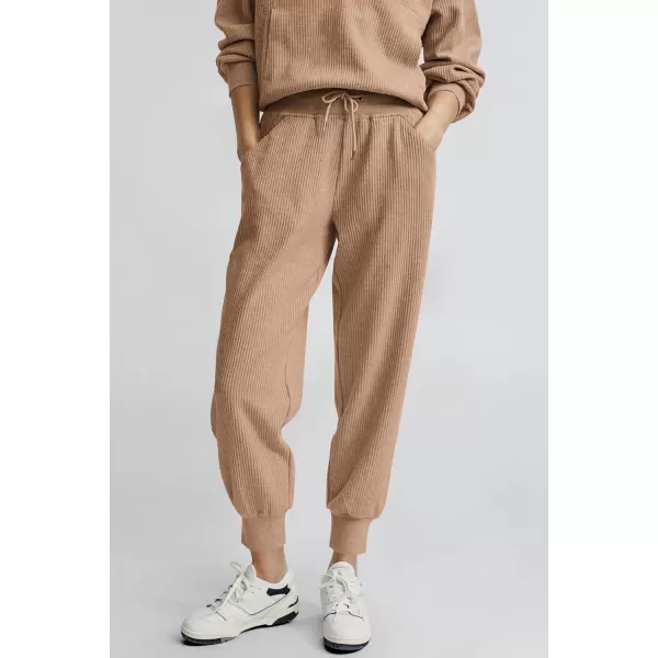 PRETTYGARDEN Womens 2 Piece Sweatsuits Set Long Sleeve Half Zip Pullover Sweatshirt Joggers Sweatpants Fall Outfits TracksuitKhaki