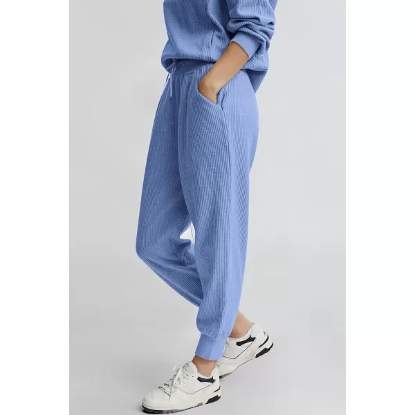 PRETTYGARDEN Womens 2 Piece Sweatsuits Set Long Sleeve Half Zip Pullover Sweatshirt Joggers Sweatpants Fall Outfits TracksuitLight Blue
