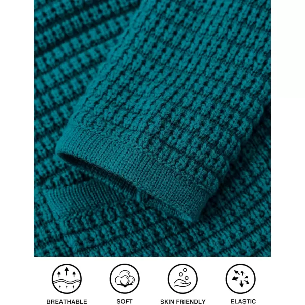 PRETTYGARDEN Open Front Cardigan Sweaters for Women Button Down Long Sleeve Casual Cute Knitted Shirts with PocketsBlue Green