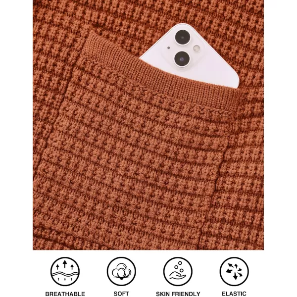 PRETTYGARDEN Open Front Cardigan Sweaters for Women Button Down Long Sleeve Casual Cute Knitted Shirts with PocketsCaramel