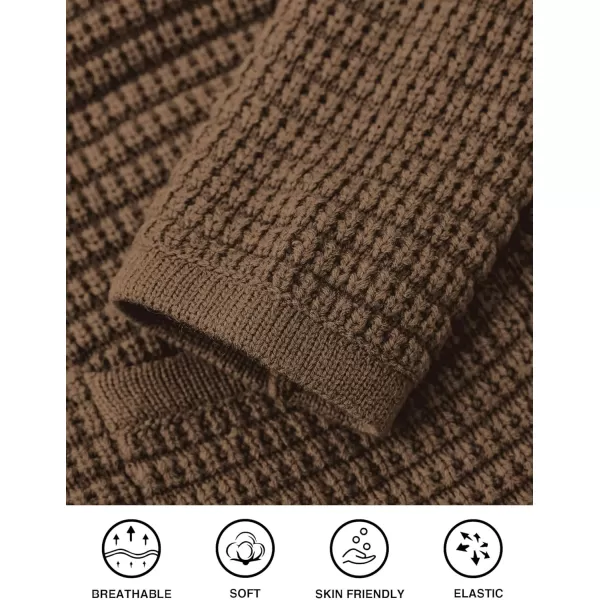 PRETTYGARDEN Open Front Cardigan Sweaters for Women Button Down Long Sleeve Casual Cute Knitted Shirts with PocketsCoffee