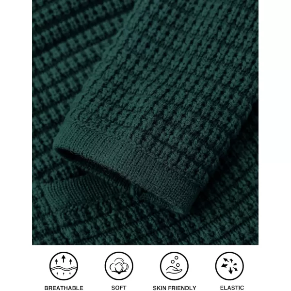 PRETTYGARDEN Open Front Cardigan Sweaters for Women Button Down Long Sleeve Casual Cute Knitted Shirts with PocketsDark Green