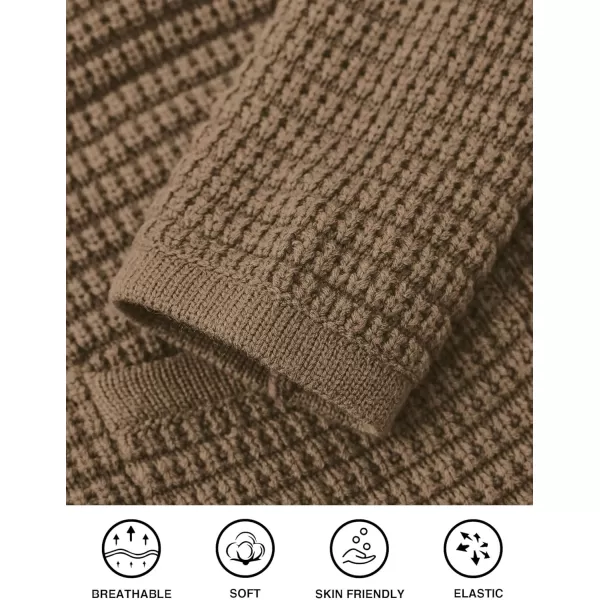 PRETTYGARDEN Open Front Cardigan Sweaters for Women Button Down Long Sleeve Casual Cute Knitted Shirts with PocketsDark Khaki
