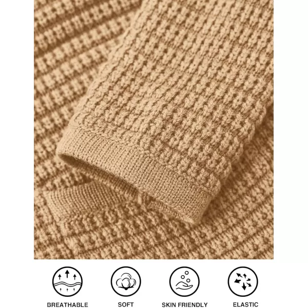 PRETTYGARDEN Open Front Cardigan Sweaters for Women Button Down Long Sleeve Casual Cute Knitted Shirts with PocketsKhaki