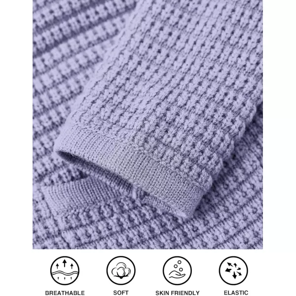 PRETTYGARDEN Open Front Cardigan Sweaters for Women Button Down Long Sleeve Casual Cute Knitted Shirts with PocketsPurple