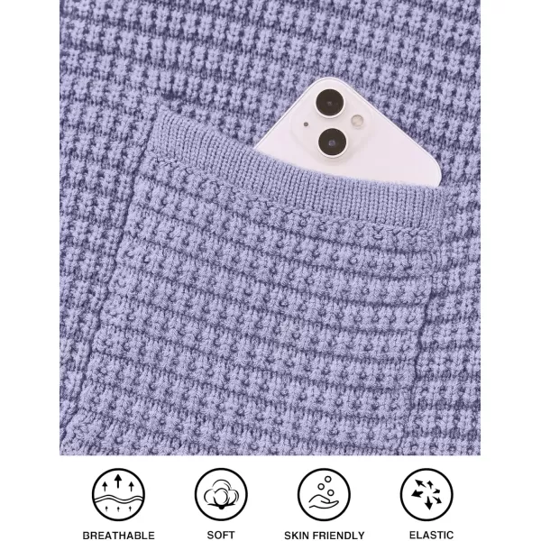 PRETTYGARDEN Open Front Cardigan Sweaters for Women Button Down Long Sleeve Casual Cute Knitted Shirts with PocketsPurple