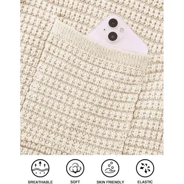 PRETTYGARDEN Open Front Cardigan Sweaters for Women Button Down Long Sleeve Casual Cute Knitted Shirts with PocketsWhite