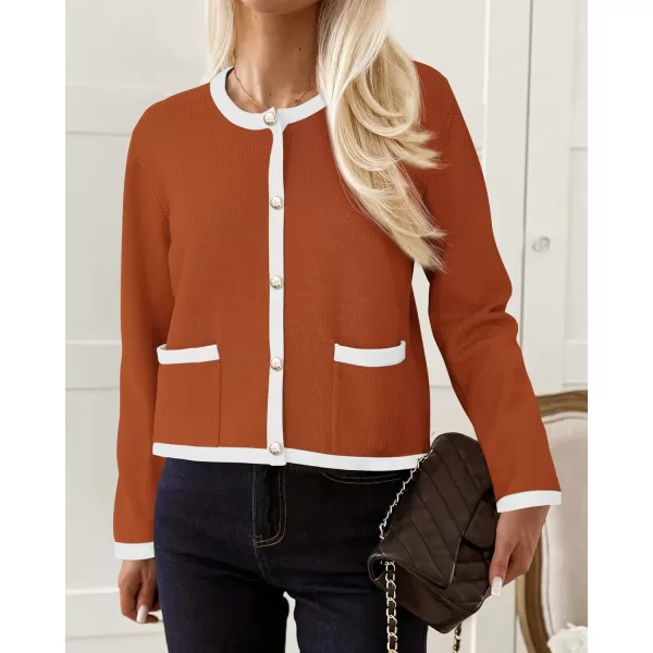 PRETTYGARDEN Womens Knit Cardigan Sweaters 2024 Fall Fashion Long Sleeve Button Down Shirts Tops BlouseOrange Yellow