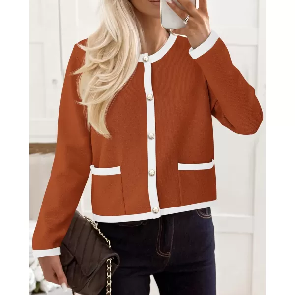 PRETTYGARDEN Womens Knit Cardigan Sweaters 2024 Fall Fashion Long Sleeve Button Down Shirts Tops BlouseOrange Yellow