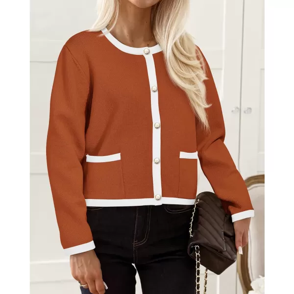 PRETTYGARDEN Womens Knit Cardigan Sweaters 2024 Fall Fashion Long Sleeve Button Down Shirts Tops BlouseOrange Yellow