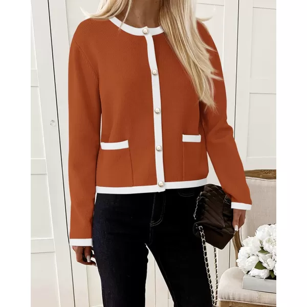 PRETTYGARDEN Womens Knit Cardigan Sweaters 2024 Fall Fashion Long Sleeve Button Down Shirts Tops BlouseOrange Yellow