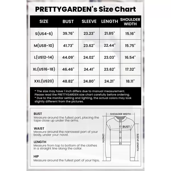 PRETTYGARDEN Womens Knit Cardigan Sweaters Casual Long Sleeve Open Front Button Down Trendy Jackets OuterwearCoffee