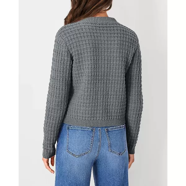 PRETTYGARDEN Womens Knit Cardigan Sweaters Casual Long Sleeve Open Front Button Down Trendy Jackets OuterwearGrey