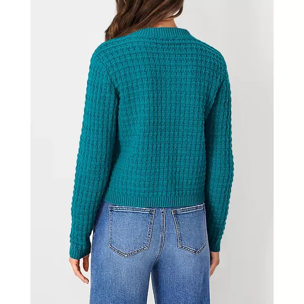 PRETTYGARDEN Womens Knit Cardigan Sweaters Casual Long Sleeve Open Front Button Down Trendy Jackets OuterwearPeacock Blue