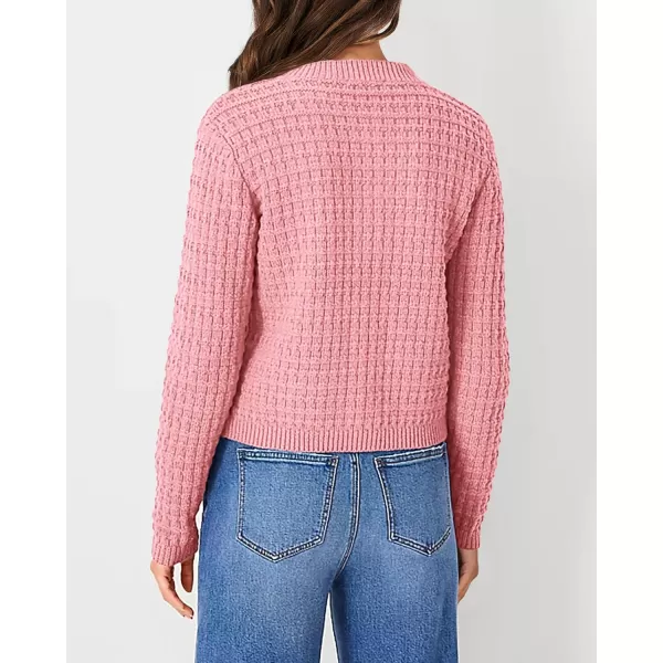 PRETTYGARDEN Womens Knit Cardigan Sweaters Casual Long Sleeve Open Front Button Down Trendy Jackets OuterwearPink