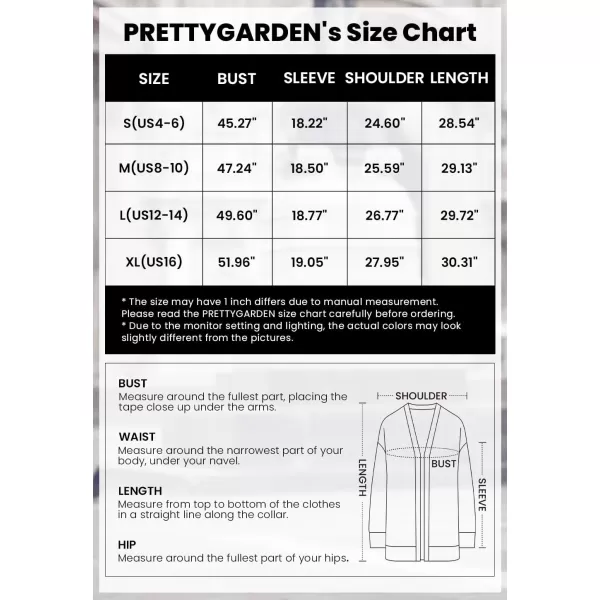 PRETTYGARDEN Womens Striped Cardigan Sweaters Long Sleeve Button Down Chunky Knit Oversized Fall Sweater CoatStriped White Coffee