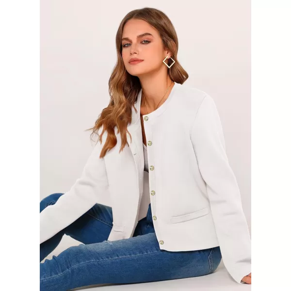 PRETTYGARDEN Womens 2024 Winter Cardigan Sweaters Button Down Open Front Long Sleeve Knit Cardigans Shirt Trendy OuterwearWhite