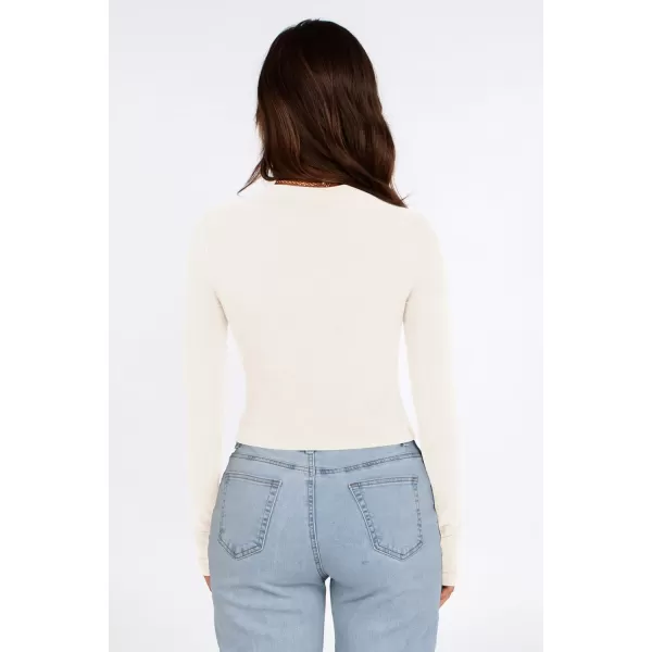 PRETTYGARDEN Womens Long Sleeve Crop Tops Y2K Fall Fashion Clothes Basic Slim Fit Tee Shirts BlouseWhite