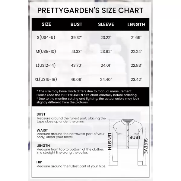 PRETTYGARDEN Womens Striped Cardigan Sweaters Ribbed Knit Long Sleeve Open Front Crewneck Casual JacketsCoffee