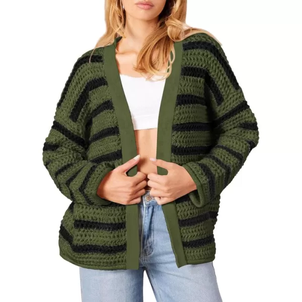 Striped Army Green Black
