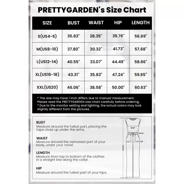 imagePRETTYGARDEN Womens Jumpsuits Summer Casual One Piece Outfits Sleeveless Wide Leg Long Pants RompersArmy Green