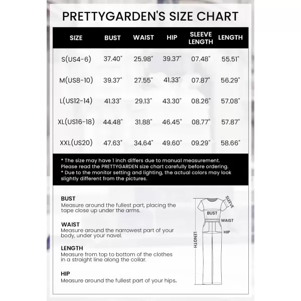 imagePRETTYGARDEN Womens Casual Sleeveless Solid Jumpsuit Crewneck Drawstring Waist Stretchy Long Pants RomperBlack