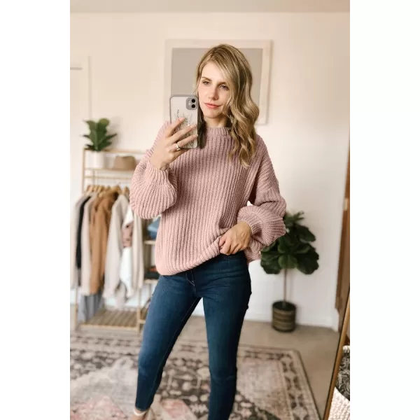imagePRETTYGARDEN Womens Fashion Sweater Long Sleeve Casual Ribbed Knit Winter Clothes Pullover Sweaters Blouse TopKhaki