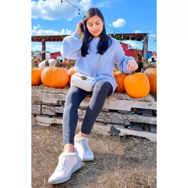 imagePRETTYGARDEN Womens Fashion Sweater Long Sleeve Casual Ribbed Knit Winter Clothes Pullover Sweaters Blouse TopSky Blue