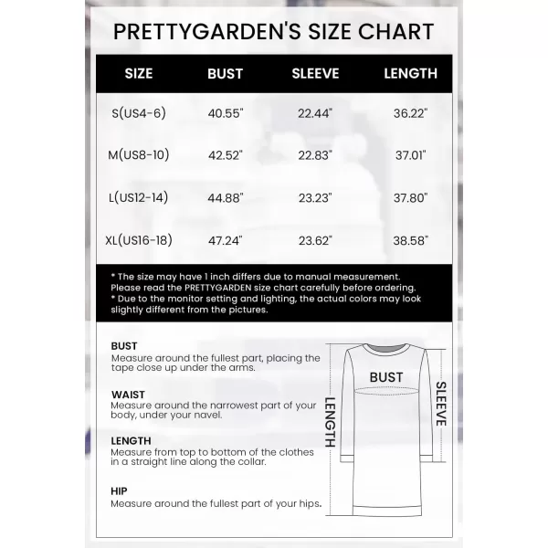 imagePRETTYGARDEN Womens 2024 Fall Sweater Dress Crewneck Long Sleeve Pullover Sweaters Casual Cute Loose Fit Knit Short DressesStriped White