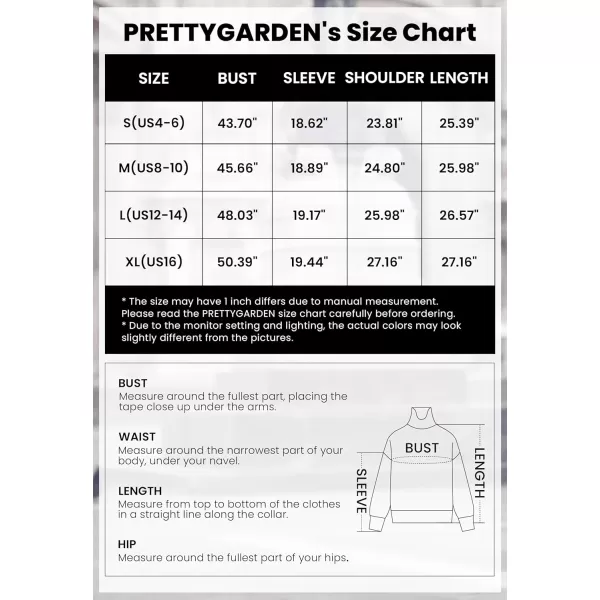 imagePRETTYGARDEN Womens Fall Clothes Pullover Oversized Sweaters Casual Long Sleeve Chunky Cable Knit Turtleneck TopsCoffee