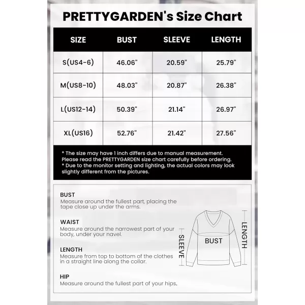 imagePRETTYGARDEN Womens Fall Sweaters 2024 Chunky Loose Long Sleeve V Neck Oversized Dressy Casual Knit Pullover TopsLight Blue