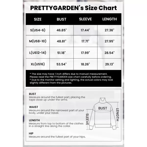 imagePRETTYGARDEN Womens Fall Turtleneck Sweaters Long Sleeve Chunky Knit Slouchy Pullover Sweater TopsCamel