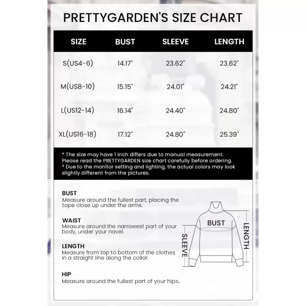 imagePRETTYGARDEN Womens Fall Fashion Turtleneck Pullover Sweaters Casual Long Sleeve Cable Knit Fitted Jumper TopsCoffee