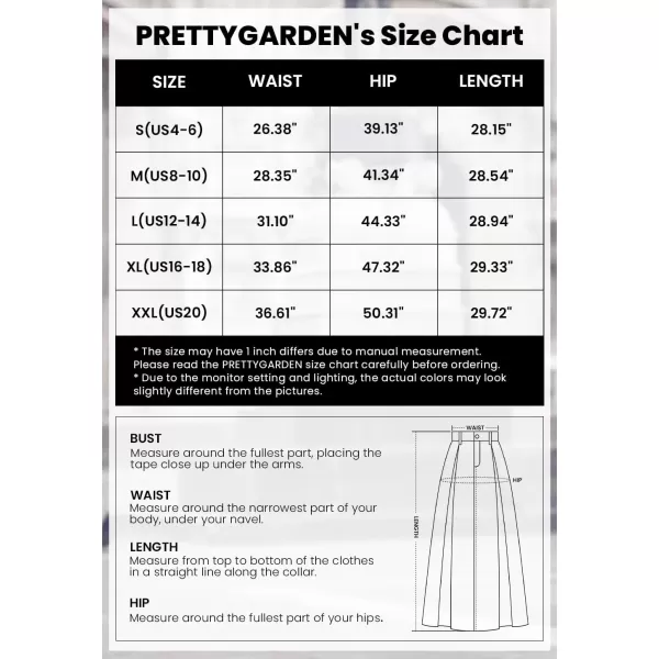 imagePRETTYGARDEN Womens Midi Skirts 2024 Summer Dressy Casual High Waisted Ruffle A Line Silk Satin SkirtsBrown