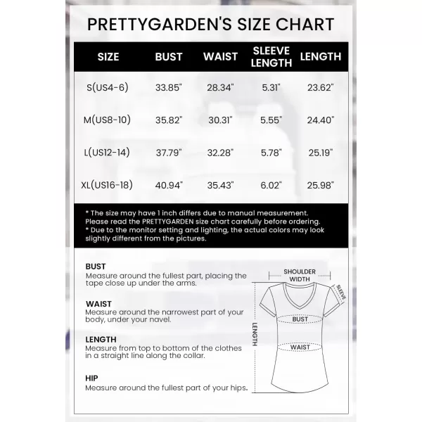 imagePRETTYGARDEN Womens Summer Casual Henley TShirts Short Sleeve V Neck Button Up Ribbed Knit Slim Fit Basic TopsDark Blue