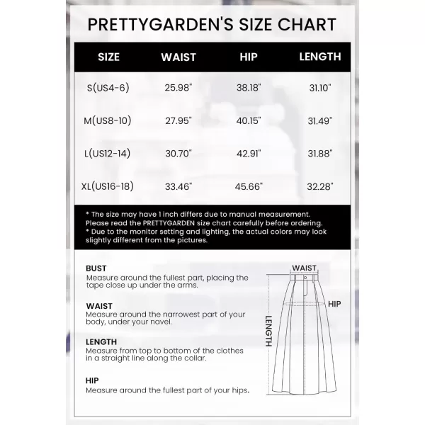 imagePRETTYGARDEN Womens Summer Midi Satin Skirt Dressy Casual High Waisted A Line Flowy Ruffle Elegant Party SkirtsRust Red