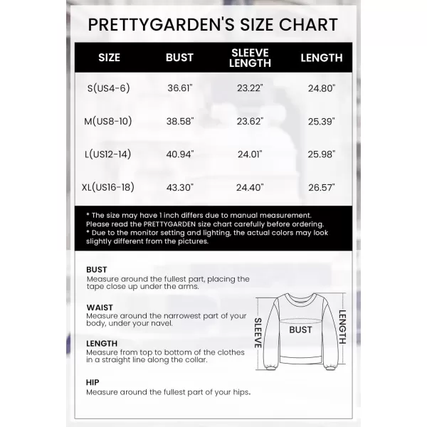 imagePRETTYGARDEN Womens Sweaters Casual Long Lantern Sleeve Crewneck Ribbed Knit Pullover Striped Jumper Tops BlouseSolid Black