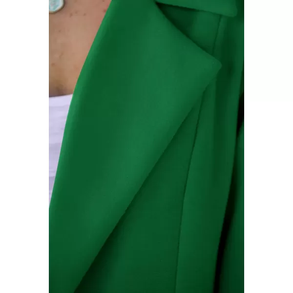 imagePRETTYGARDEN Womens 2024 Fall Long Blazer Jackets Long Sleeve Lapel Pockets Loose Fit Work Casual Blazers OuterwearGreen