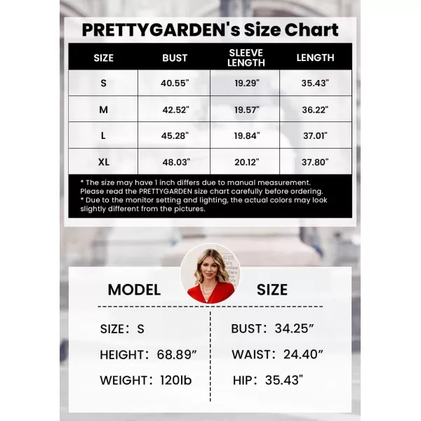 imagePRETTYGARDEN Womens 2024 Plaid Shacket Jacket Casual Button Wool Blend Winter Tartan Trench Coat With PocketsBrick Red