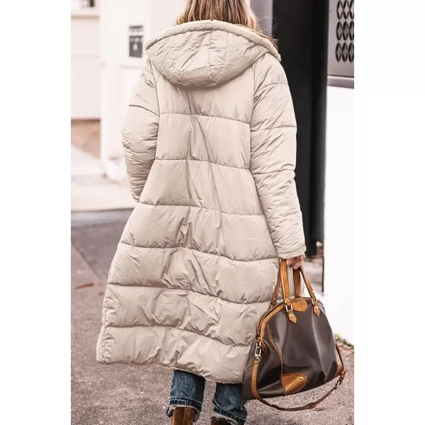 imagePRETTYGARDEN Womens 2024 Winter Fashion Clothes Oversized Shearling Fleece Long Coats JacketsLight Khaki