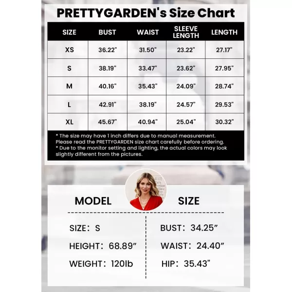 imagePRETTYGARDEN Womens Casual Blazers Long Sleeve Open Front Button Work Office Blazer Jackets with PocketsRed
