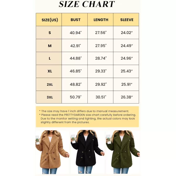 imagePRETTYGARDEN Womens Fashion Winter Coat Sherpa Fleece Faux Fur Shearling Oversized Trendy Jackets Warm OuterwearStyle Two Camel