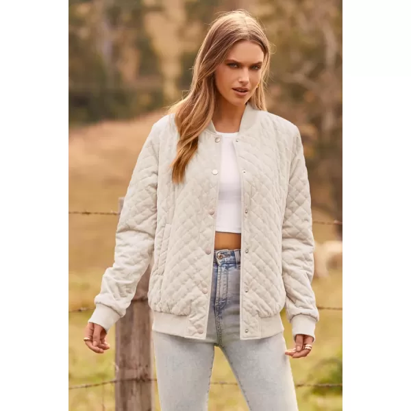 imagePRETTYGARDEN Womens Fall Fashion Jacket Long Sleeve Button Down Trendy Casual Outerwear Clothes Winter Coats with PocketsBeige
