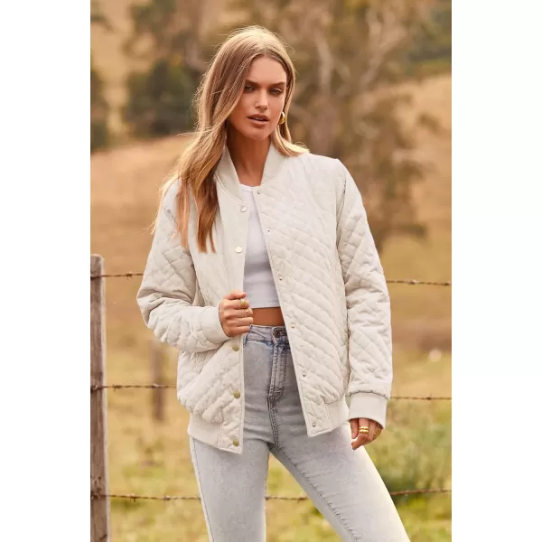 imagePRETTYGARDEN Womens Fall Fashion Jacket Long Sleeve Button Down Trendy Casual Outerwear Clothes Winter Coats with PocketsBeige