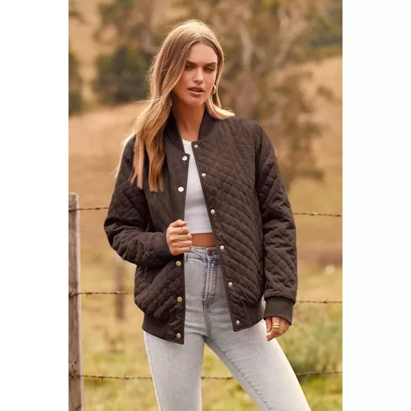 imagePRETTYGARDEN Womens Fall Fashion Jacket Long Sleeve Button Down Trendy Casual Outerwear Clothes Winter Coats with PocketsCoffee