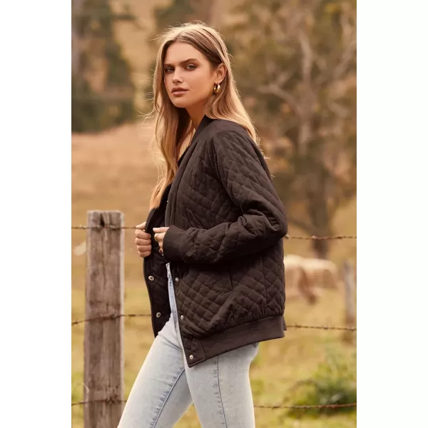 imagePRETTYGARDEN Womens Fall Fashion Jacket Long Sleeve Button Down Trendy Casual Outerwear Clothes Winter Coats with PocketsCoffee