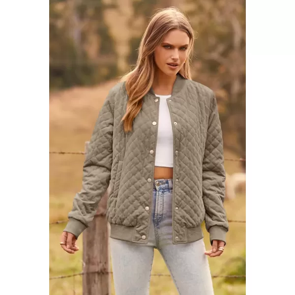 imagePRETTYGARDEN Womens Fall Fashion Jacket Long Sleeve Button Down Trendy Casual Outerwear Clothes Winter Coats with PocketsKhaki