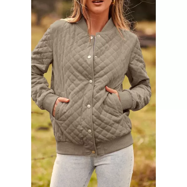 imagePRETTYGARDEN Womens Fall Fashion Jacket Long Sleeve Button Down Trendy Casual Outerwear Clothes Winter Coats with PocketsKhaki